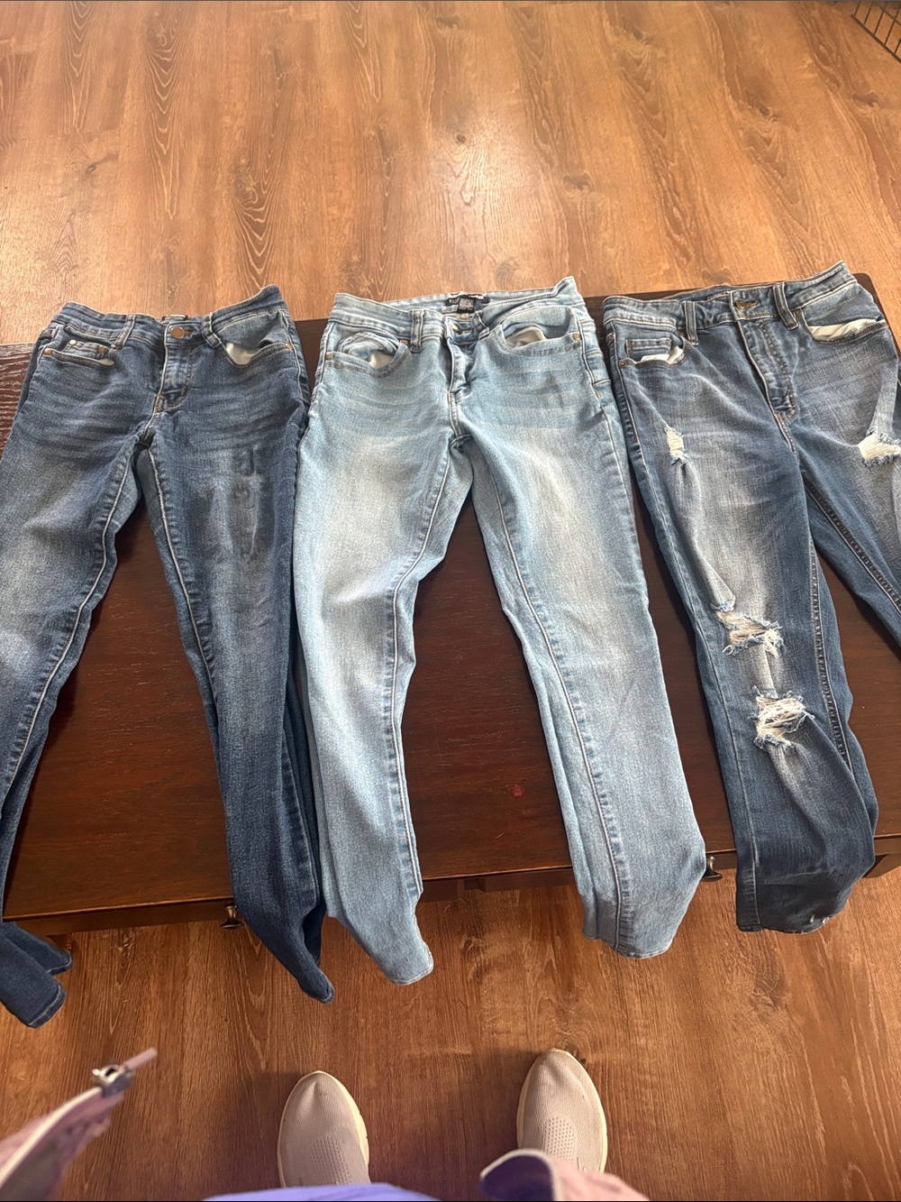 Fashion Nova Women's Skinny Jeans Trio - Light & Medium Blue Washes